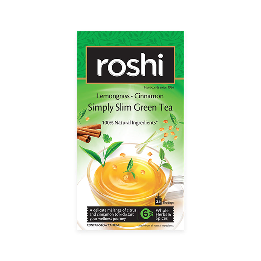 roshi simply slim green tea with lemongrass cinnamon
