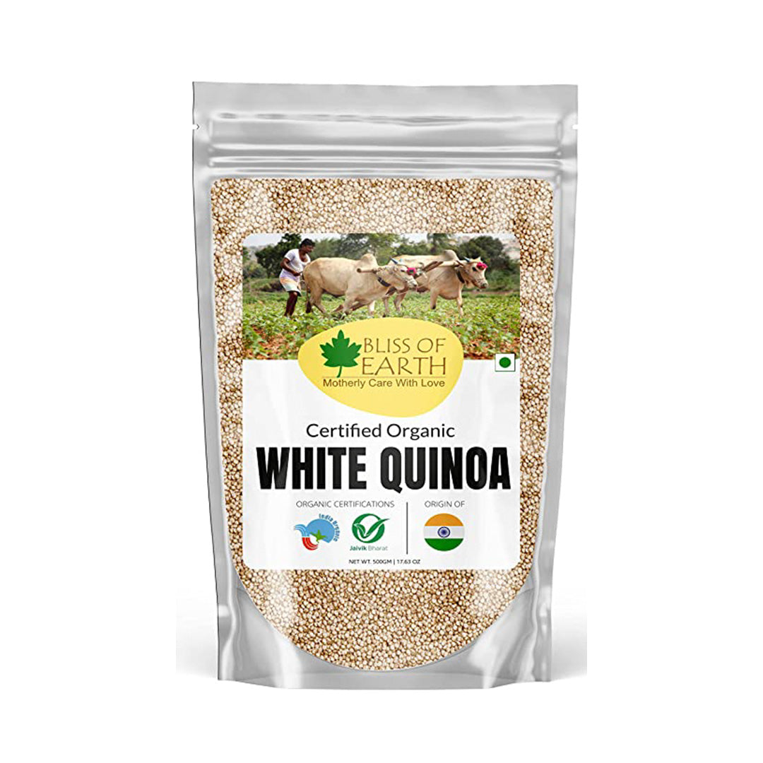 bliss of earth certified organic white quinoa