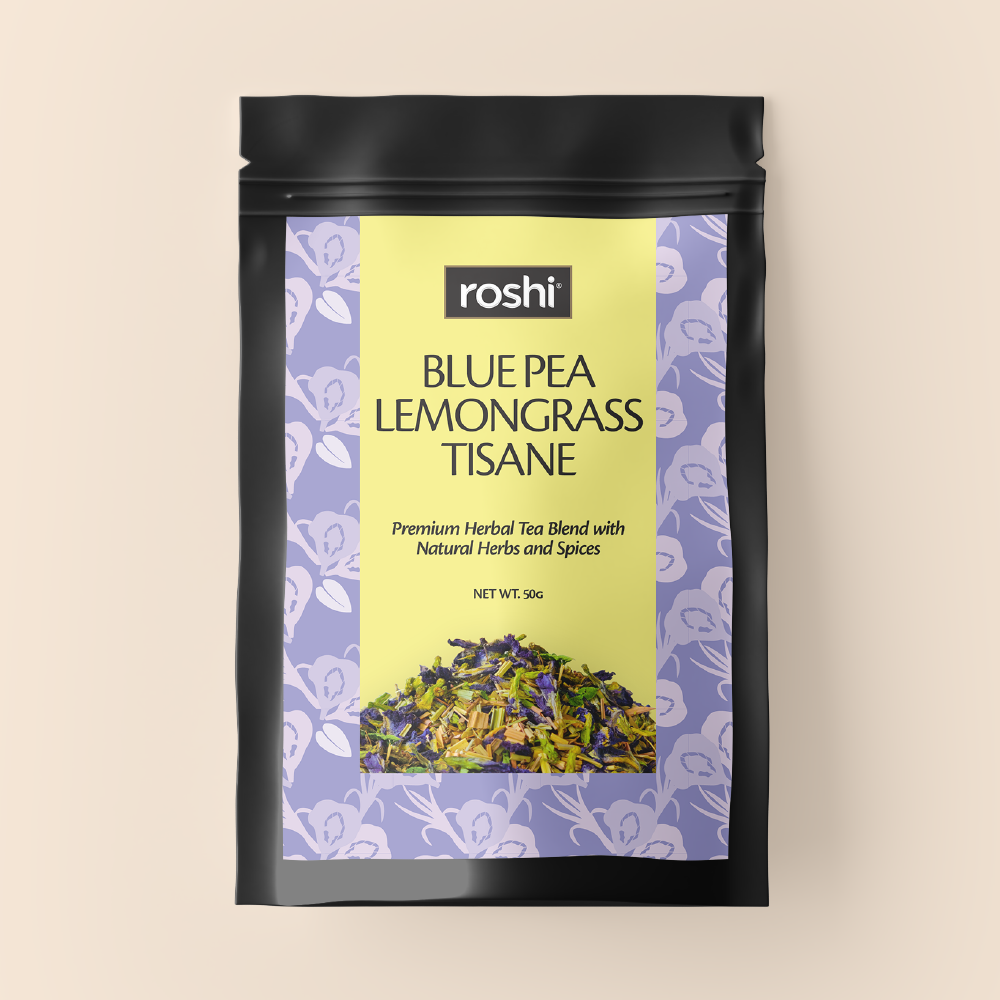 roshi blue pea lemongrass tisane