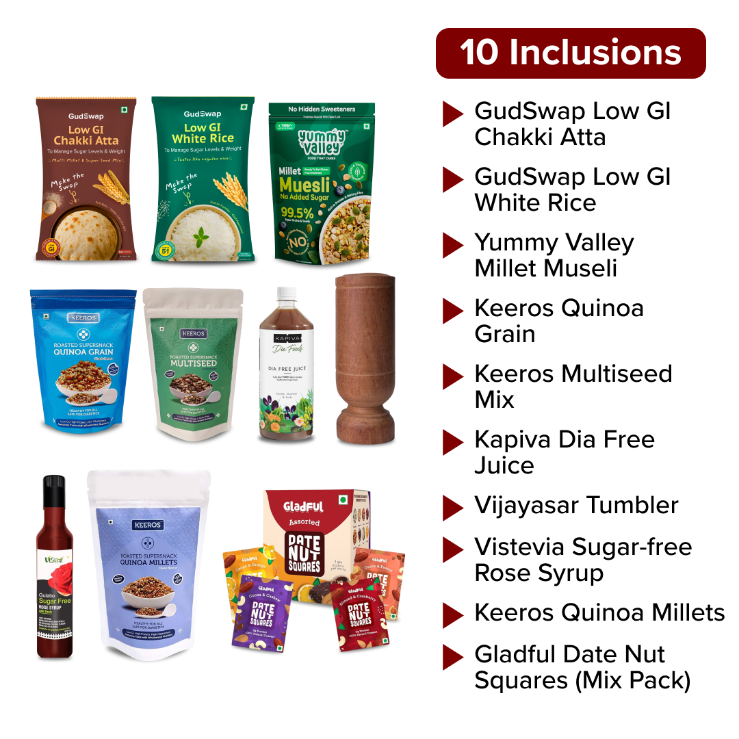 Diwali Wellness All-In-One Hamper – Gift Diabetic Friendly Diwali Essentials (10 Items Included)