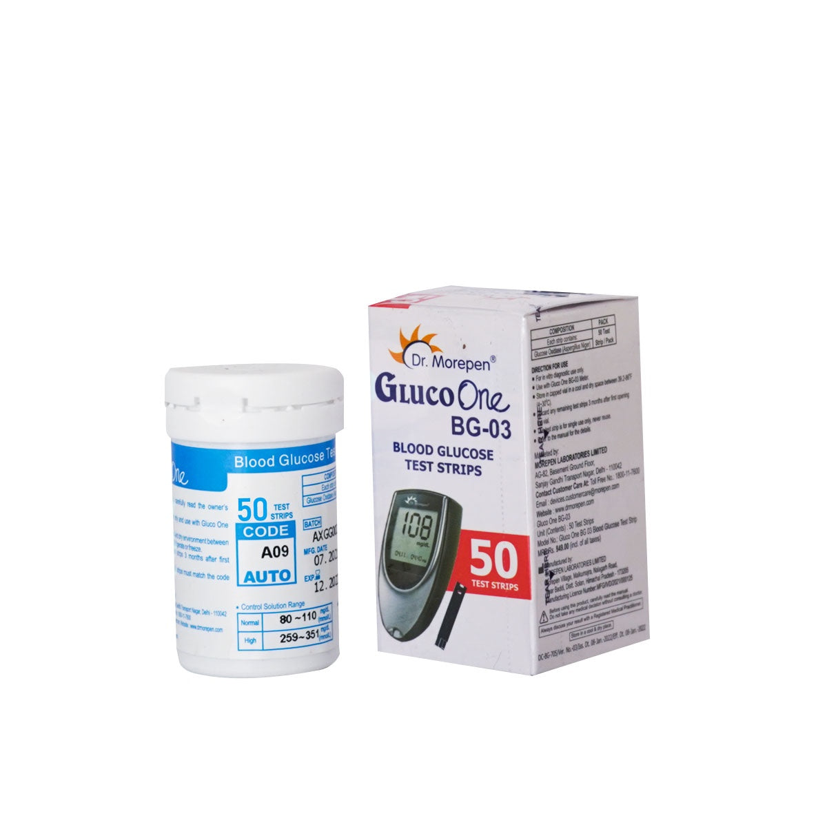 Dr. Morepen Gluco One BG-03 Test Strips