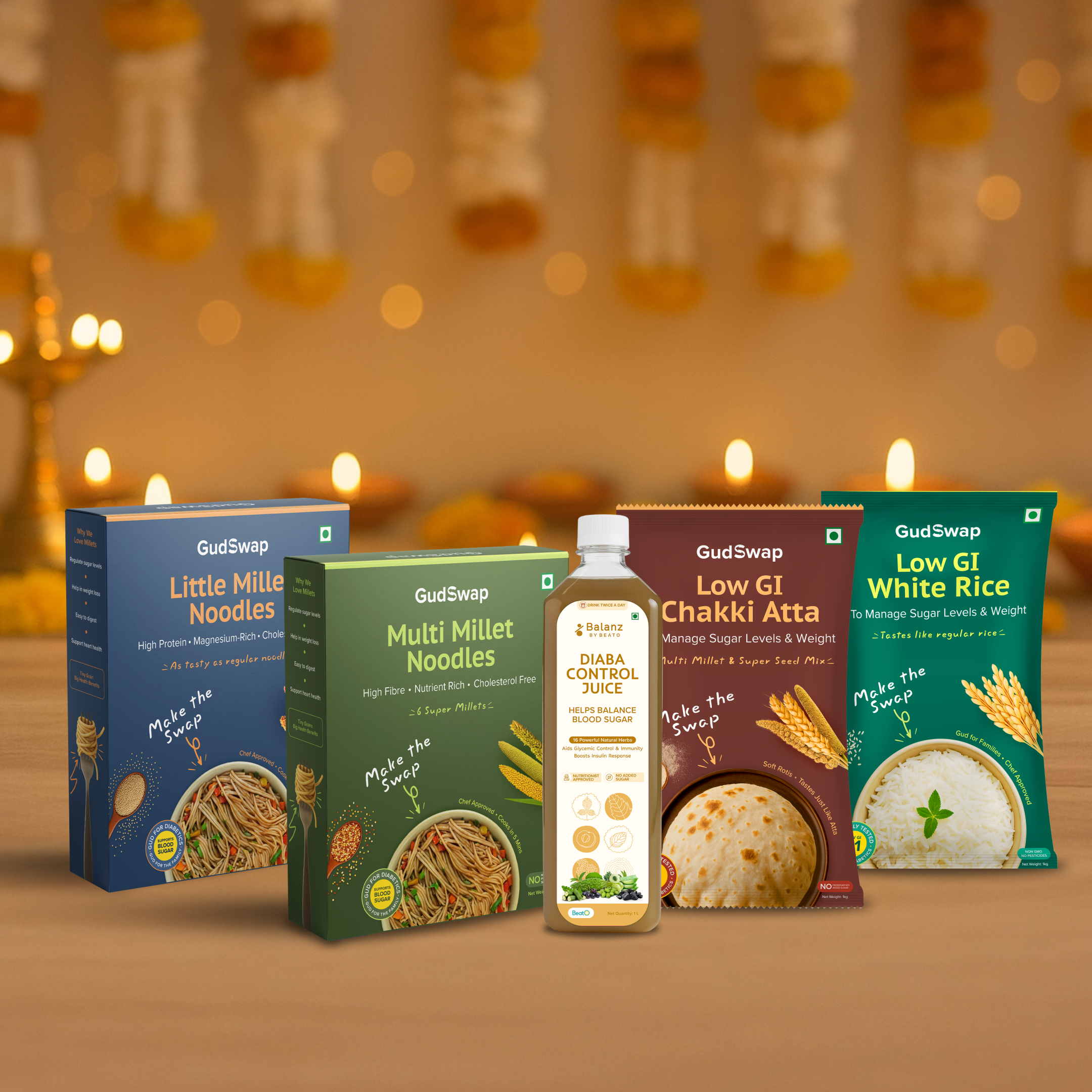 BeatO Exclusive Diwali Hamper – Gift Diabetic Friendly Diwali Essentials (5 Items Included)