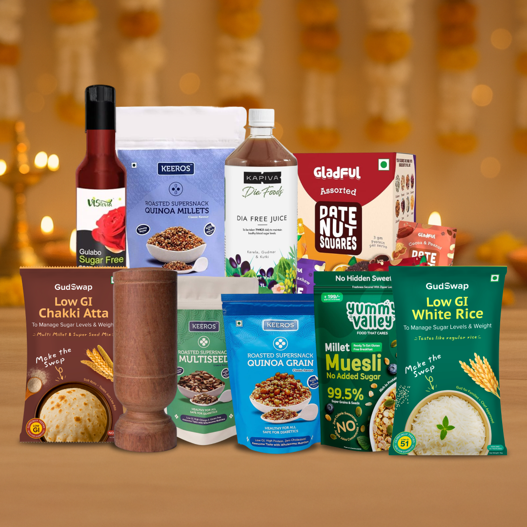 Diwali Wellness All-In-One Hamper – Gift Diabetic Friendly Diwali Essentials (10 Items Included)
