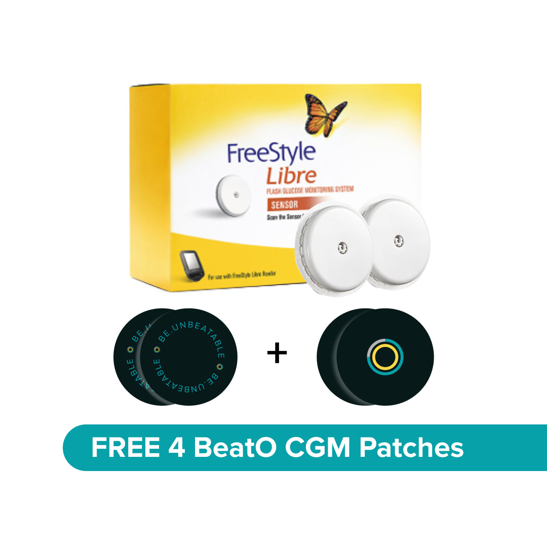 Abbott's Freestyle Libre Sensor Combo Pack With Free BeatO CGM Patches