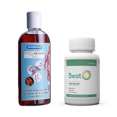 BeatO Pain Relief Capsules + Bansiwala's Pain Guard Oil Combo Pack